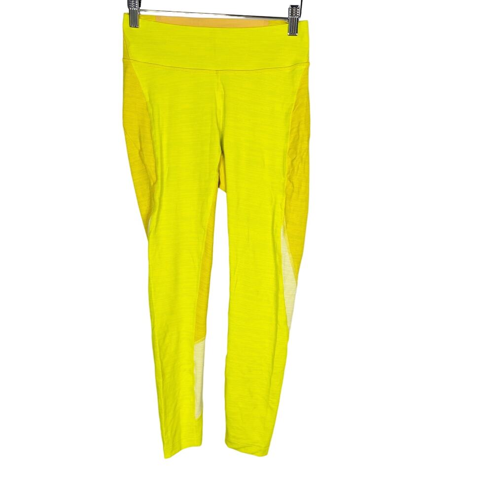 Outdoor Voices Small S Sunshine Yellow TechSweat 7/8 Zoom Leggings Colorblock